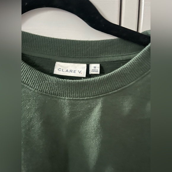 Worn once varsity stripe Clare v. Sweatshirt - Picture 3 of 4